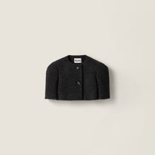 Light Shetland wool bolero jacket