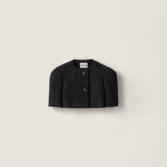 Light Shetland wool bolero jacket