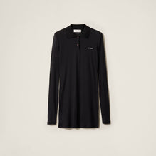 Women Ribbed Jersey Mini-dress - Nero