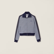 Jersey zipper sweatshirt