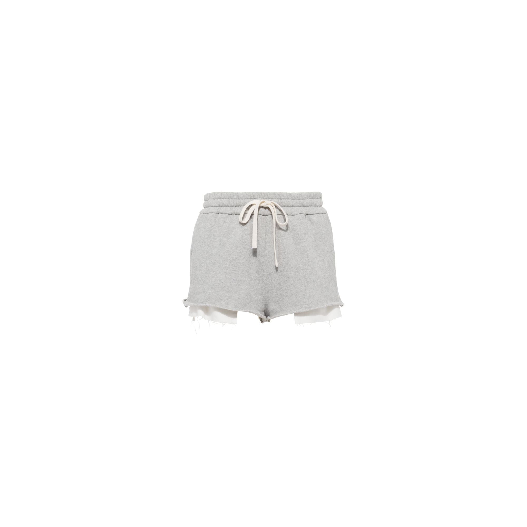 Women Embroidered Cotton Shorts - Grigio