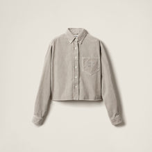 Garment-dyed corduroy shirt