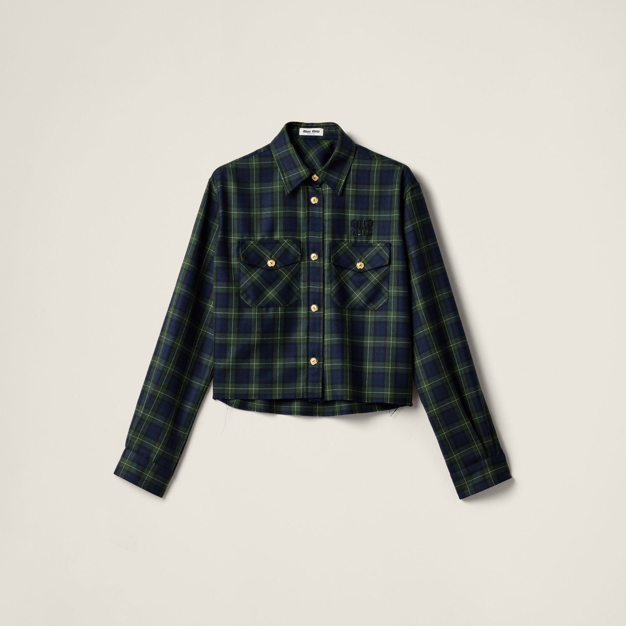 Women Plaid Shirt - Militare