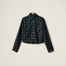 Women Plaid Shirt - Militare