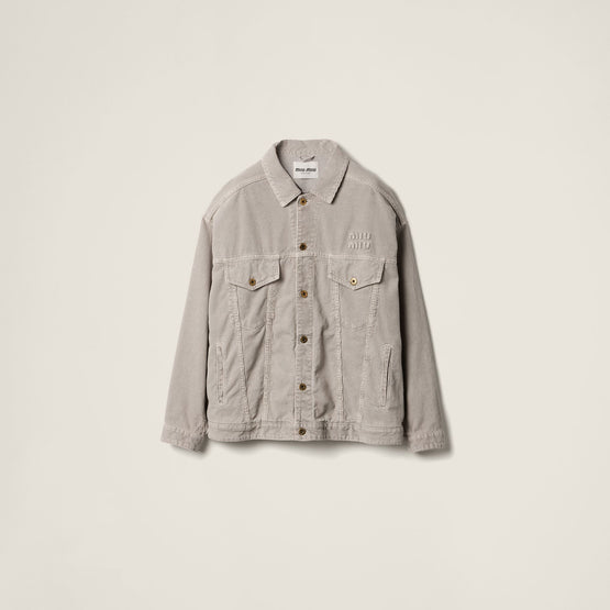 Washed velvet blouson jacket