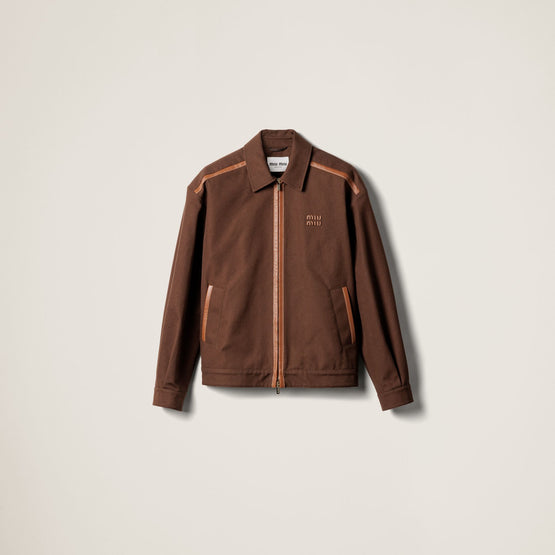 Jacquard canvas blouson jacket