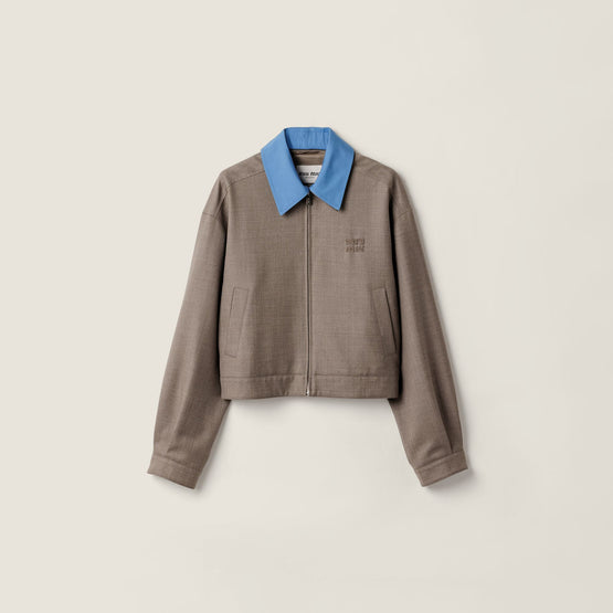 Gabardine blouson jacket