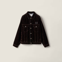 Flocked chambray jacket