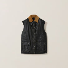 Women Resin-finish Poplin Vest - Nero
