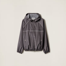 Women Technical Silk Zipper Blouson Jacket - Alluminio