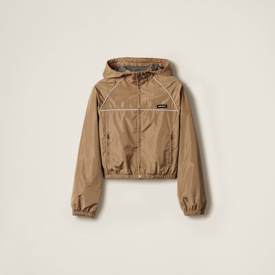 Technical silk blouson jacket