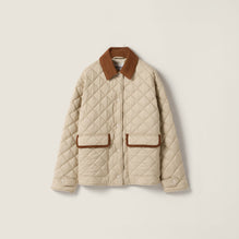 Quilted technical pongé blouson