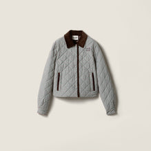 Padded technical fabric check blouson