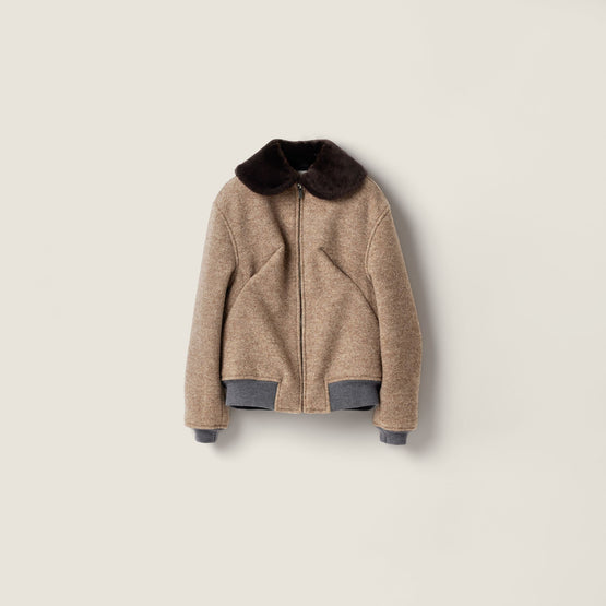 Shetland wool blouson jacket