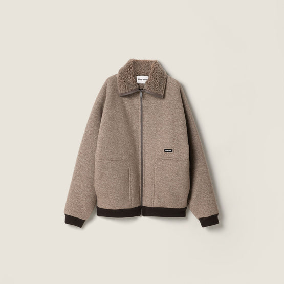 Women Cotton Fleece Zipper Blouson Jacket - Corda