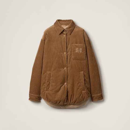 Medium-weight corduroy down jacket
