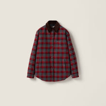 Women Medium-weight Plaid Check Down Jacket - Ardesia+rosso