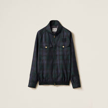 Plaid blouson jacket