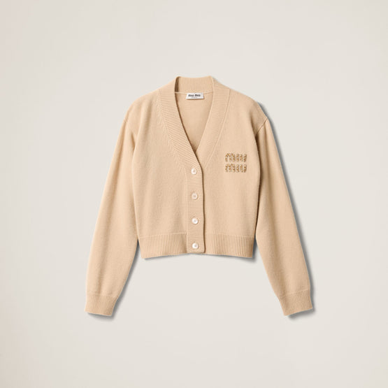 Embroidered cashmere cardigan