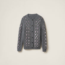 Wool knit cardigan