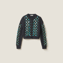 Wool knit cardigan