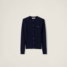Cable-knit cashmere and silk cardigan