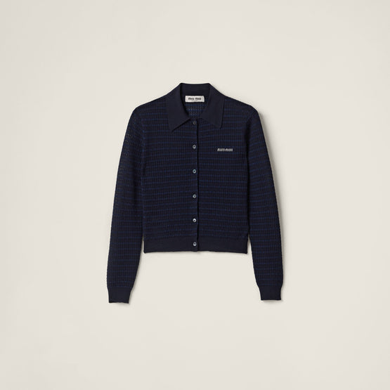 Openwork cashmere cardigan