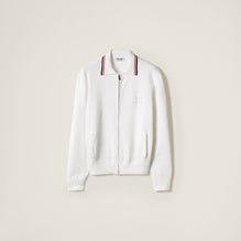 Cotton zipper cardigan