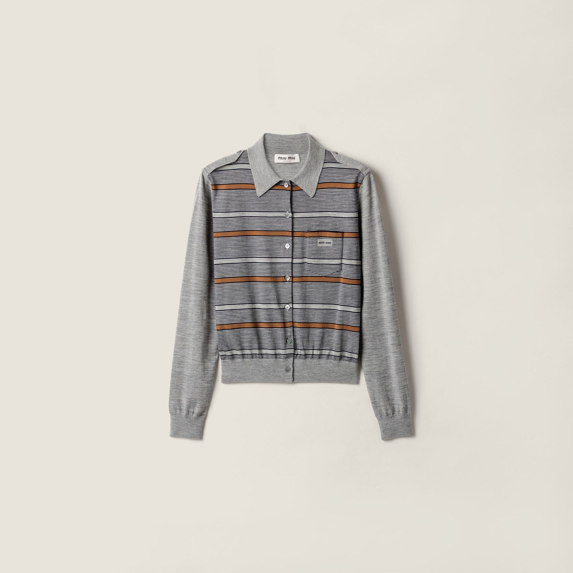 Women Wool Cardigan - Grigio