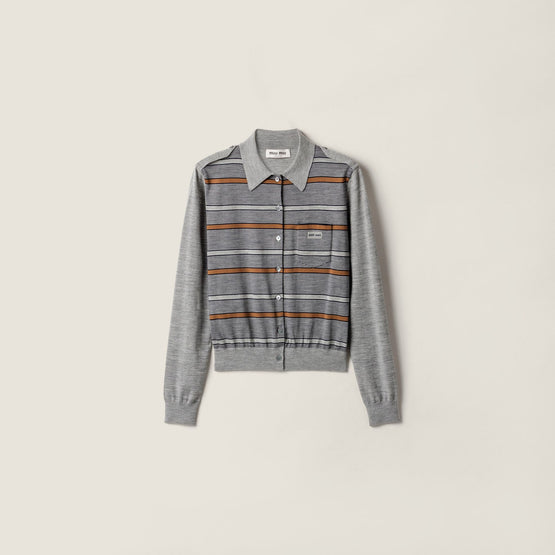 Women Wool Cardigan - Grigio