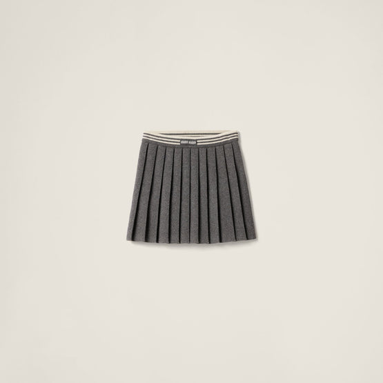 Wool and cashmere skirt