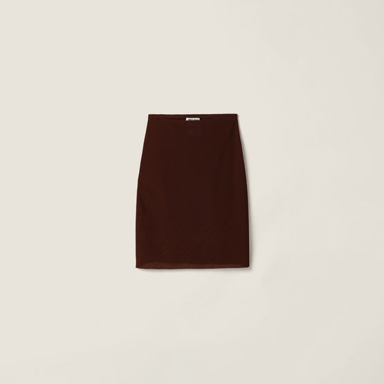 Silk mid-length skirts