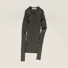 Women Lurex V-neck Sweater - Iride