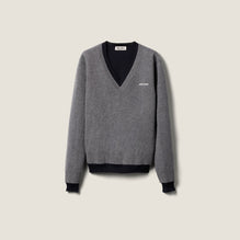 Silk and cashmere V-neck sweater