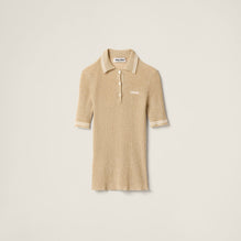 Lamé polo shirt