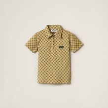 Silk knit polo shirt