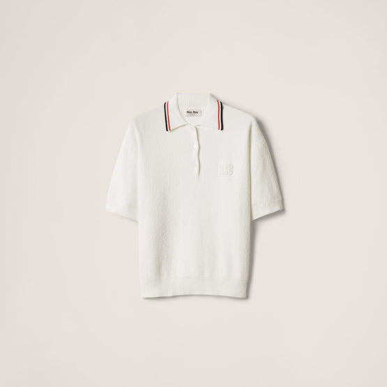 Cotton knit polo shirt