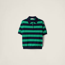 Cotton knit polo shirt