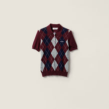Women Wool Polo Shirt - Bordeaux