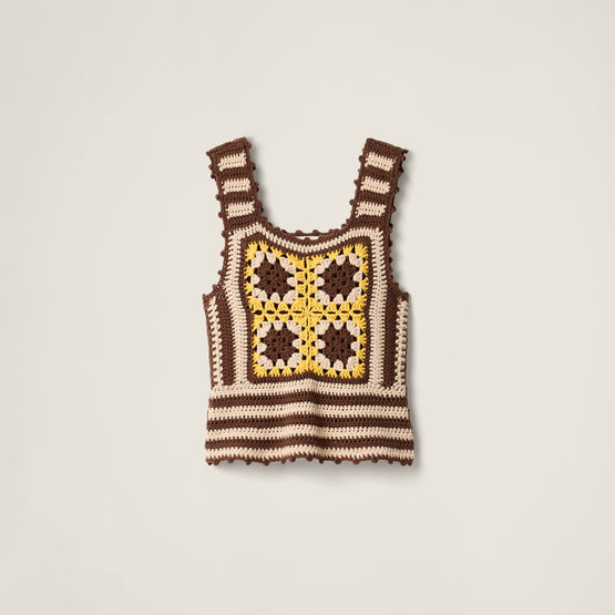 Crochet cashmere top