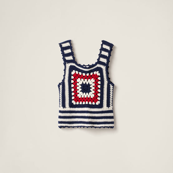 Crochet cashmere top