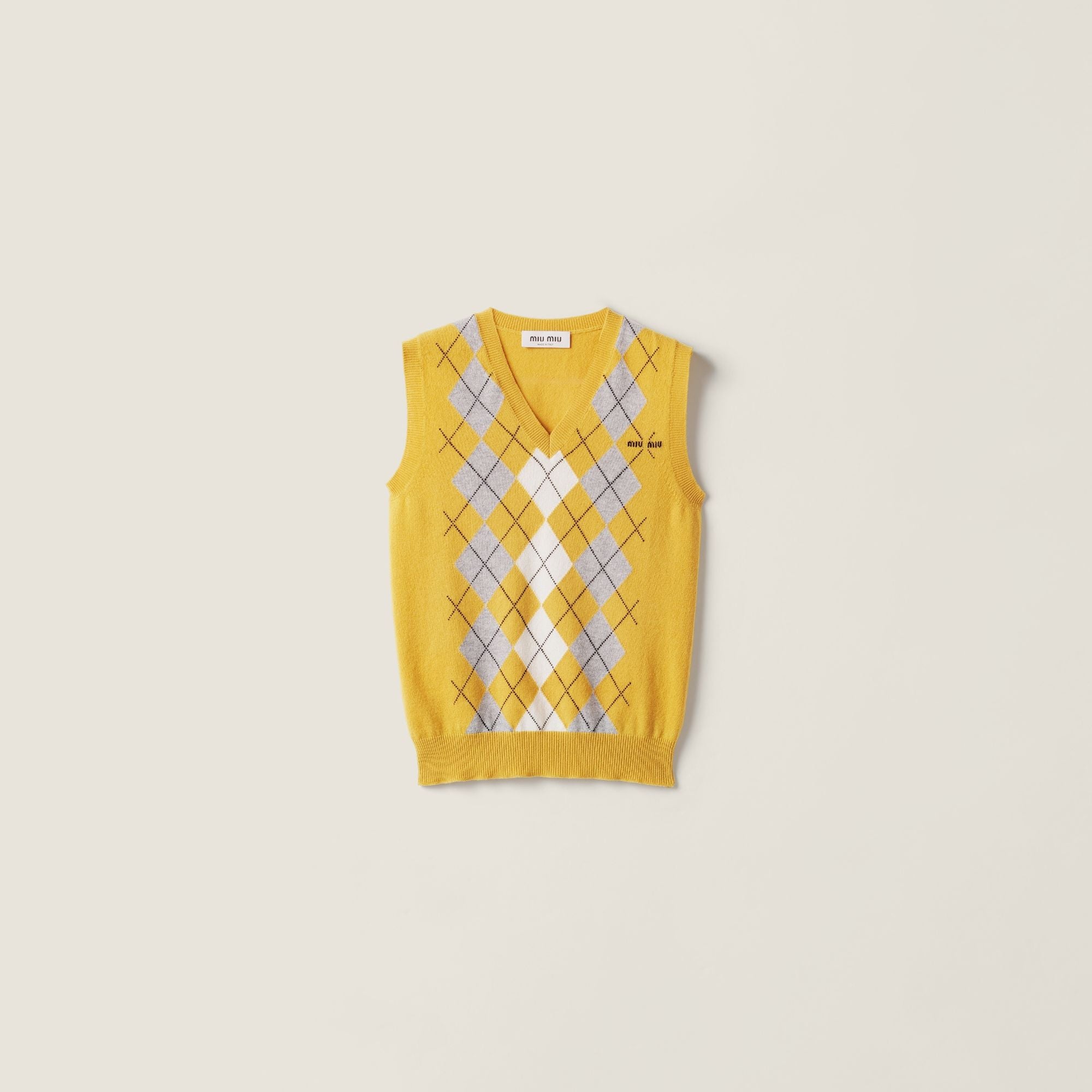 Women Cashmere Vest - Giallo