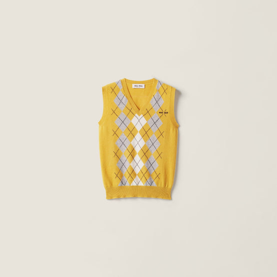 Women Cashmere Vest - Giallo