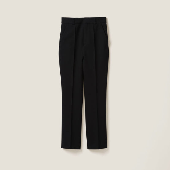 Women Grain De Poudre Pants - Nero