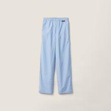 Striped poplin pajama pants