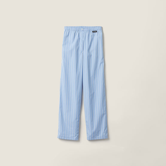 Striped poplin pajama pants
