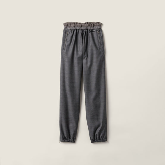 Prince of Wales checked joggers