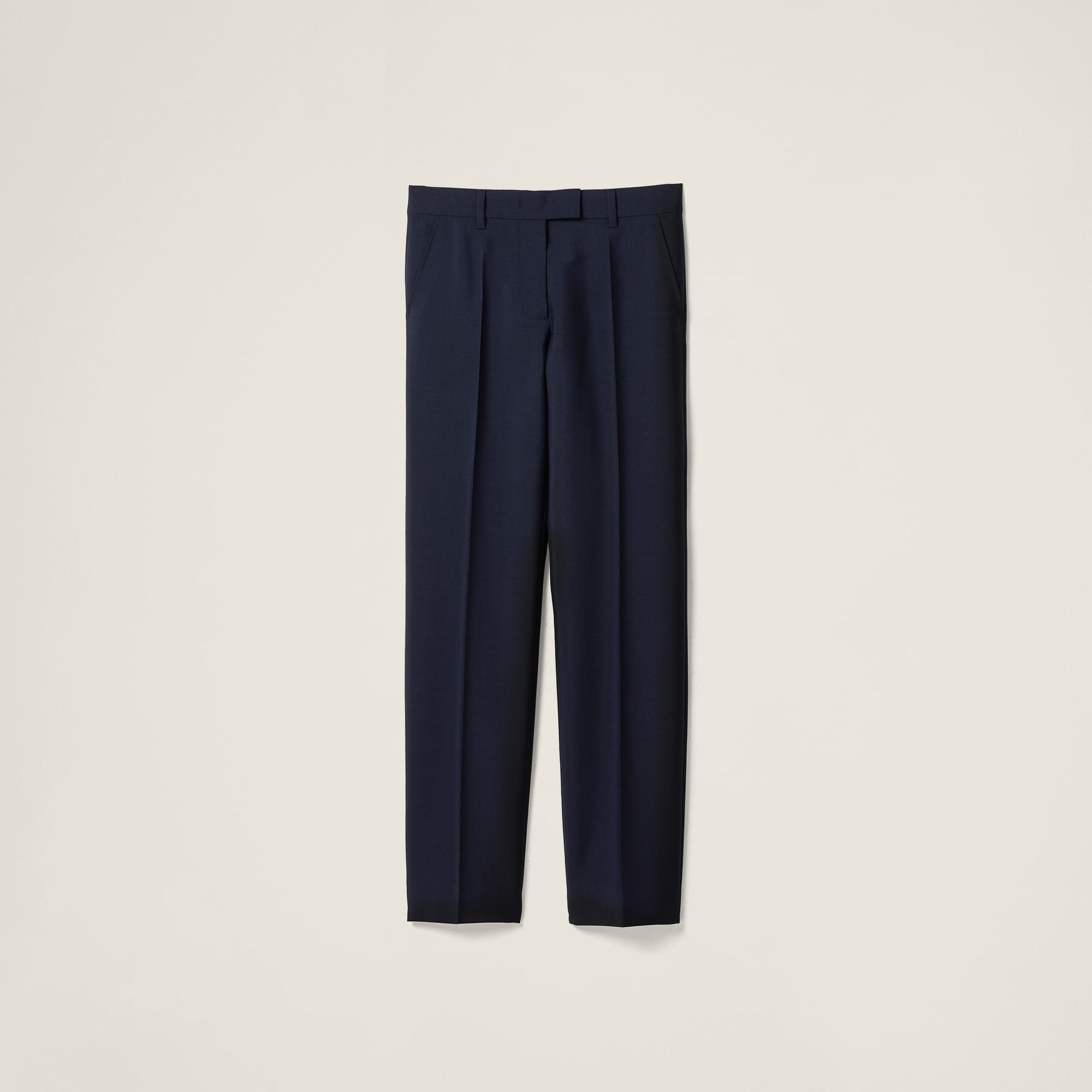 Women Kid Mohair Pants - Navy