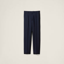 Women Kid Mohair Pants - Navy