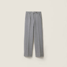 Women Fabric Stitch Knit Pants - Grigio